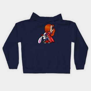 Roger and Jessica Rabbit Kids Hoodie